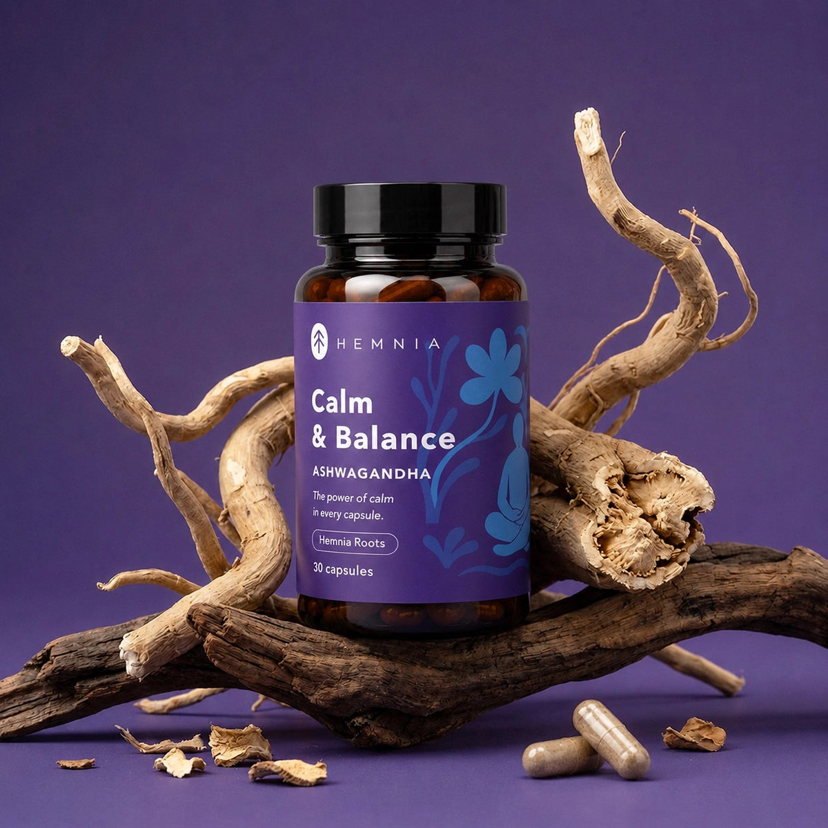 Ashwagandha Calm & Balance 90 capsules studio.webp